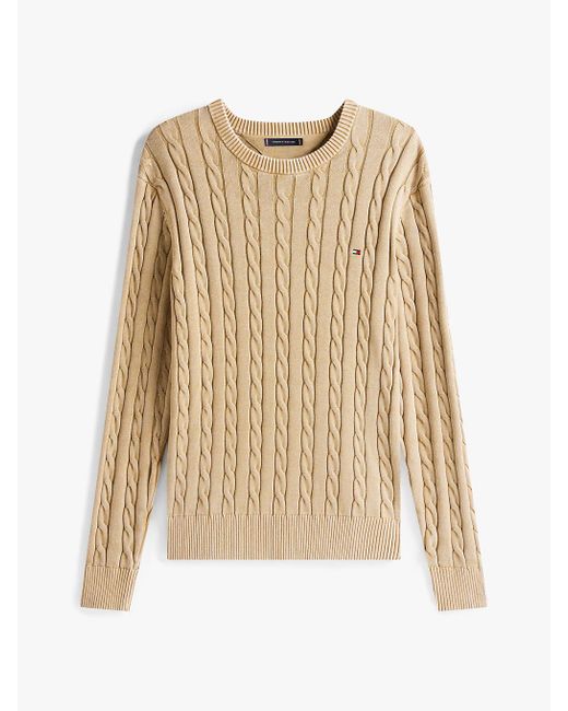 Pull En Maille Torsadée Délavé Tommy Hilfiger pour homme en coloris Natural