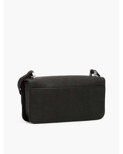 Borsa A Tracolla Con Patta E Placchetta di Tommy Hilfiger in Black
