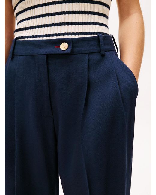 Tommy Hilfiger Blue The Sofia Capsule Regular Wide Leg Trousers