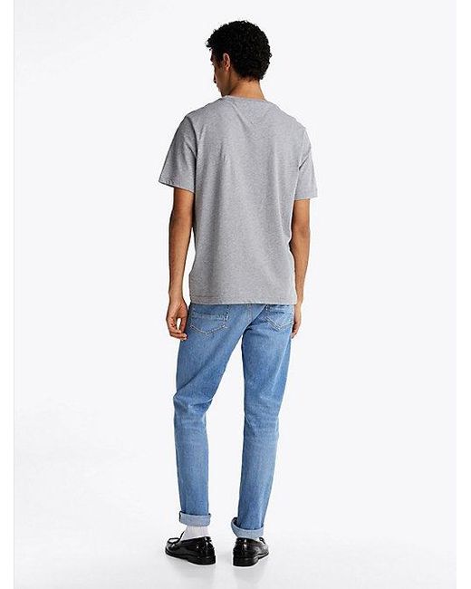 Tommy Hilfiger Gemêleerd T-shirt Met Ronde Hals in het Gray voor heren