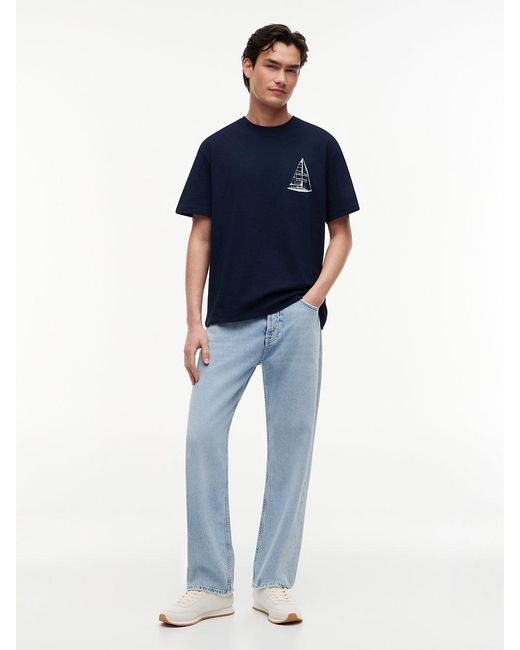Tommy Hilfiger Blue Back Graphic Relaxed Jersey T-Shirt for men