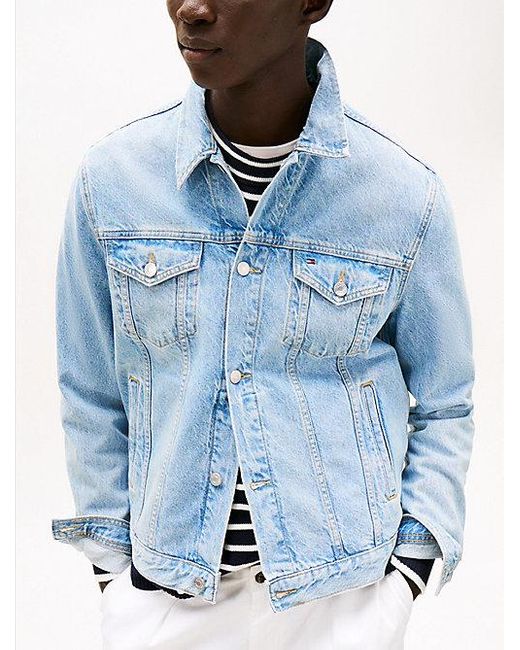 Tommy Hilfiger Trucker-Jeansjacke Mit Fade-Effekt in Blue für Herren