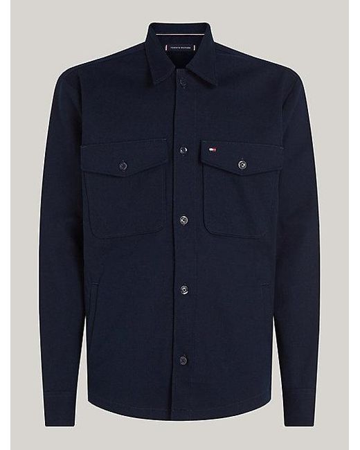 Tommy Hilfiger Twill Relaxed Fit Shirtjack in het Blue voor heren