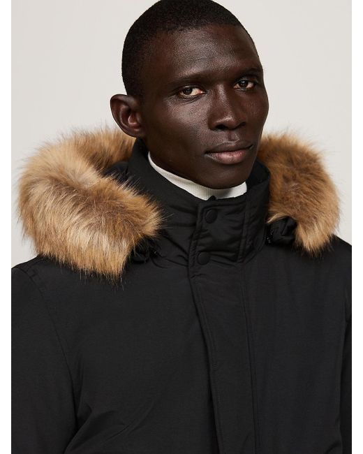 Black faux fur jacket mens hot sale