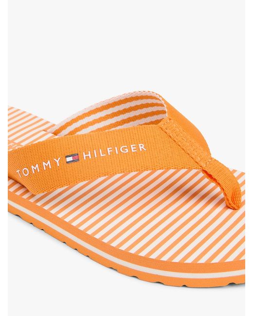 Tommy Hilfiger Multicolor Webbing Strap Ithaca Stripe Flip-Flops