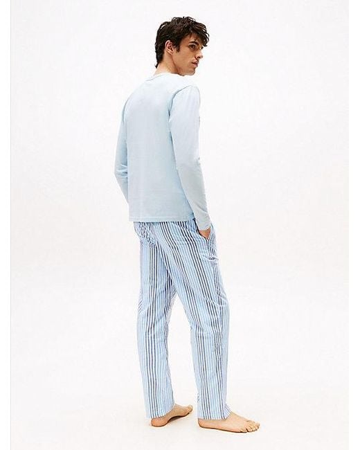 Tommy Hilfiger Th Original Langarm-Pyjama in Blue für Herren