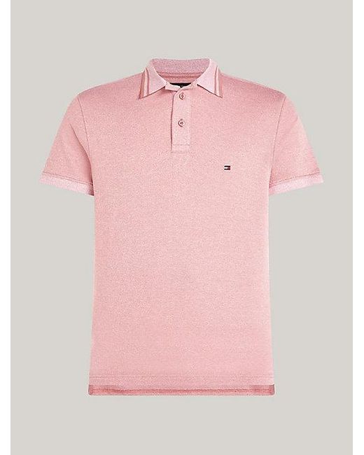 Tommy Hilfiger Poloshirt PRETWIST MOULINE SLIM FIT POLO mit melierter Optik in Pink für Herren