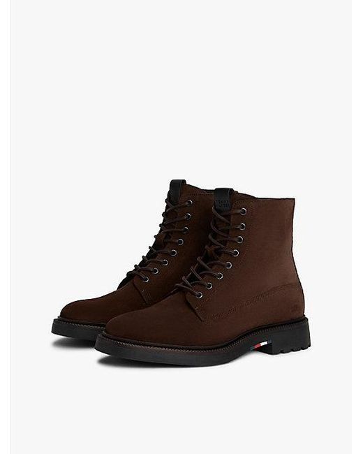 Tommy Hilfiger Lichtgewicht Suède Boots in het Brown voor heren
