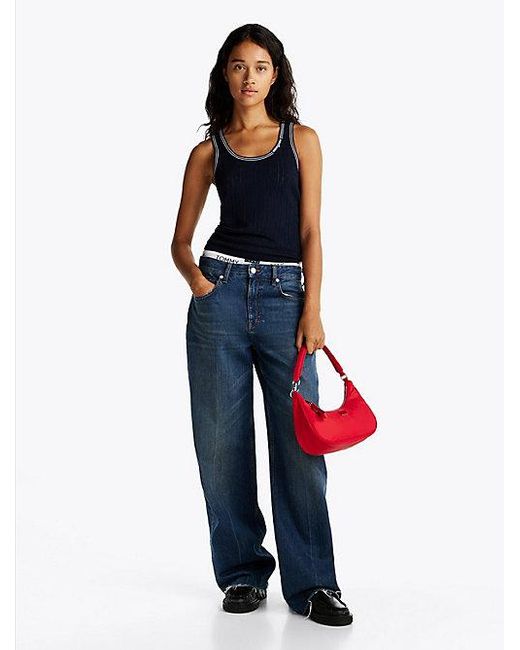 Camiseta Sin Mangas Con Corte Slim Tommy Hilfiger de color Blue