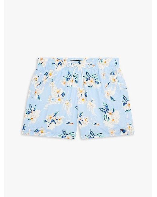 Tommy Hilfiger Medium Lange Zwemshort Met Print in het Blue voor heren