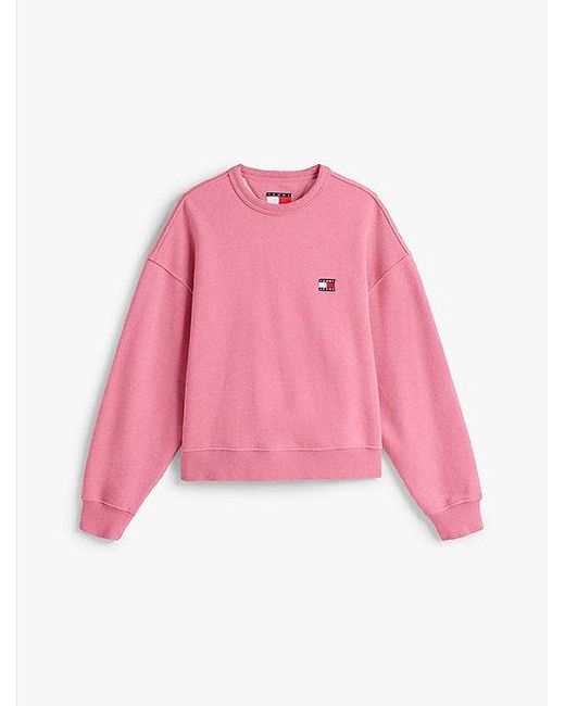 Sudadera Holgada Con Parche De Tommy Tommy Hilfiger de color Pink