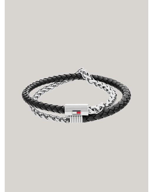 Tommy Hilfiger Metallic Dual Media Double Strap Bracelet for men
