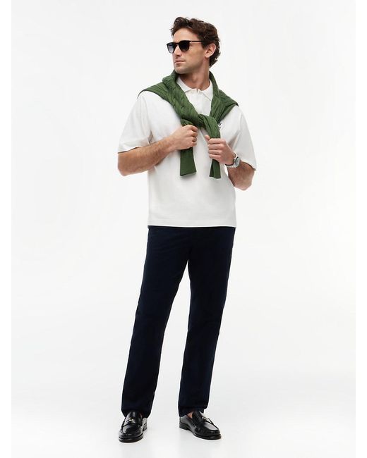 Tommy Hilfiger White Oversized Fit Back Logo Polo Shirt for men