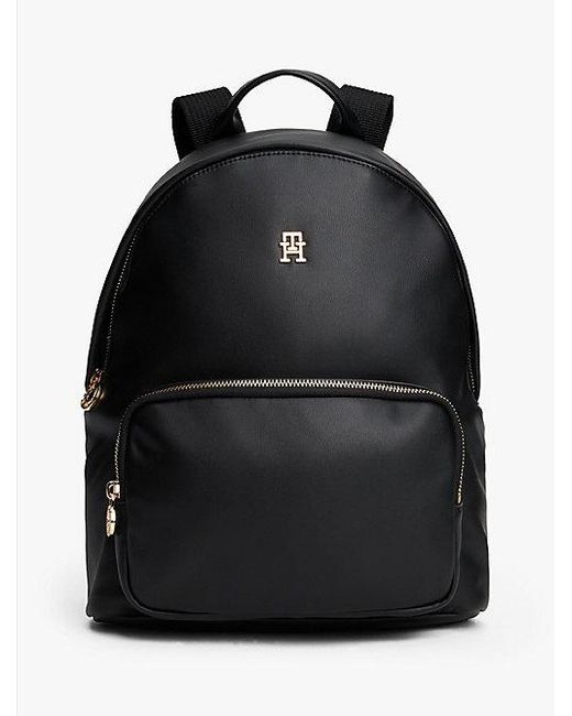 Tommy Hilfiger Black Kuppelförmiger Rucksack Mit Th-Monogramm