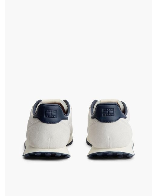 Tommy Hilfiger White Retro Archive Runner Trainers With Leather for men