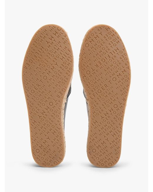 Tommy Hilfiger White Th Monogram Leather Espadrilles