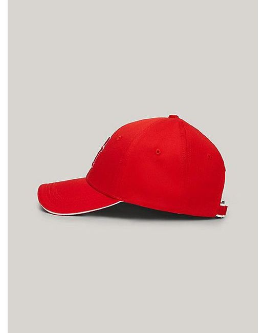 Gorra de béisbol Prep con monograma TH Tommy Hilfiger de color Red