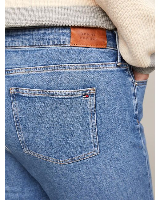Tommy Hilfiger Blue Curve High Rise Bootcut Faded Jeans