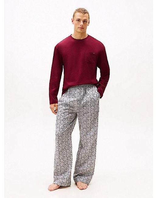 Tommy Hilfiger Original Lounge-Langarmshirt in Red für Herren