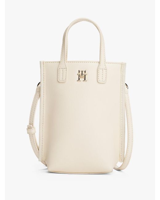 Custodia Cellulare Con Monogramma Th di Tommy Hilfiger in White