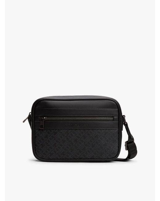 Borsa Reporter Th Monogram Con Logo di Tommy Hilfiger in Black da Uomo