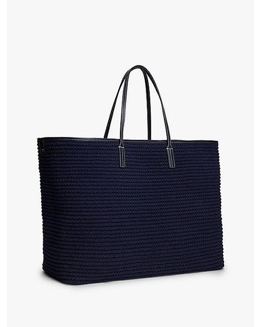 Tommy Hilfiger Blue The Runway Collection Tote-Bag Im Häkel-Design