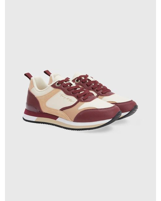 Tommy Hilfiger Essential Signature Trainers in Pink | Lyst UK