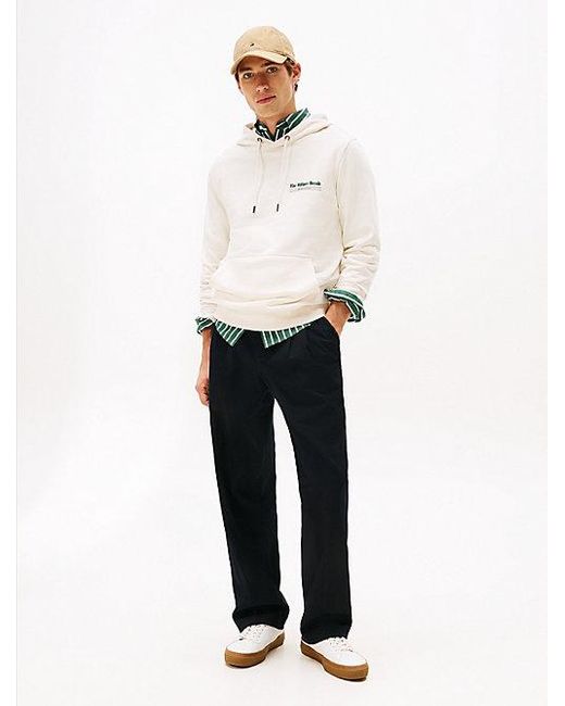 Tommy Hilfiger Terry-Hoodie Mit Grafik Hinten in White für Herren