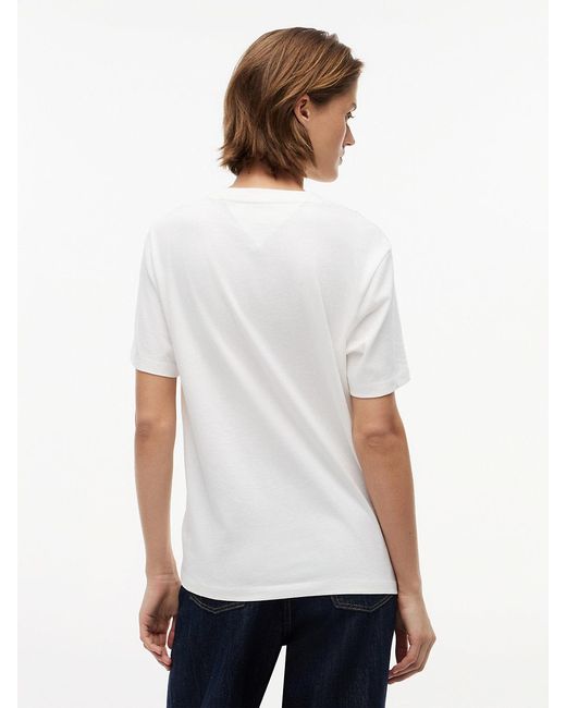 Tommy Hilfiger White Logo Graphic Relaxed T-Shirt