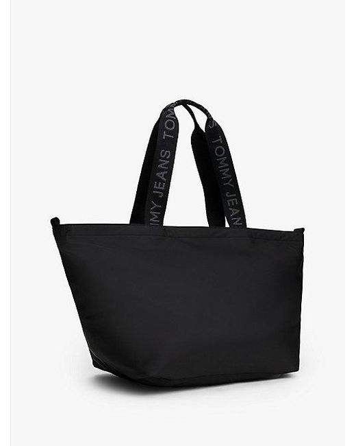 Tommy Hilfiger Black Essential Tote-Bag Mit Logomuster