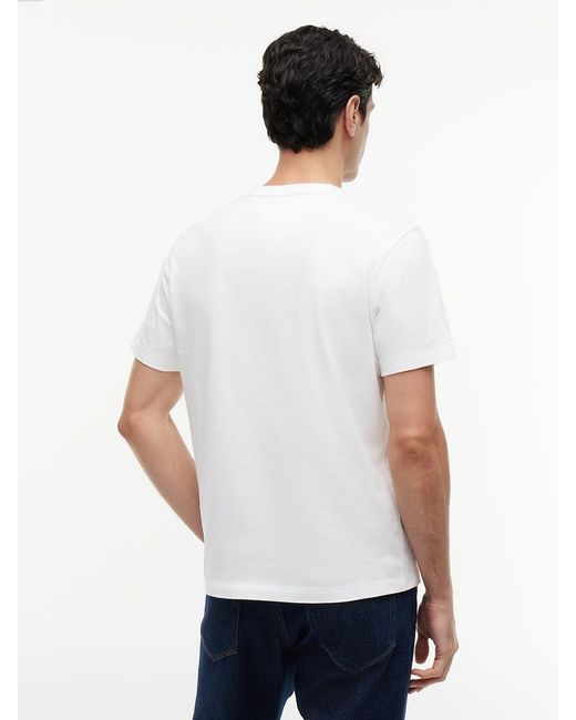 Tommy Hilfiger White Patch Pocket Jersey Crew Neck T-shirt for men