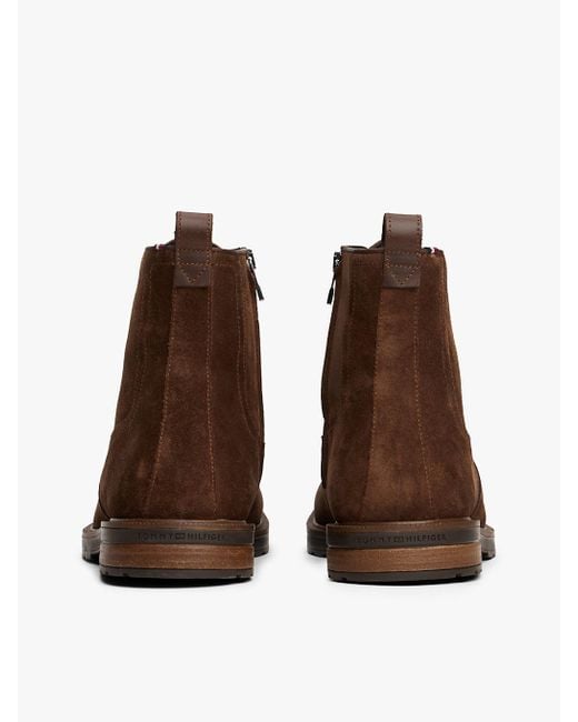 Bottes Mocassins Crantées En Daim Tommy Hilfiger pour homme en coloris Brown
