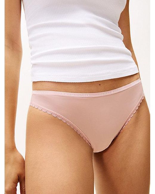 Tommy Hilfiger Set Van 3 Slips Met Kanten Rand in het White