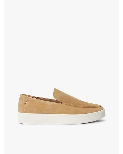 Tommy Hilfiger White Lightweight Suede Loafers for men