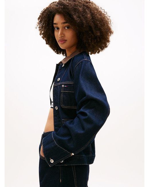 Tommy Hilfiger Blue Oversized Denim Chore Jacket