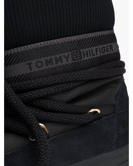 Bottes De Neige Déperlantes À Lacets Tommy Hilfiger en coloris Black