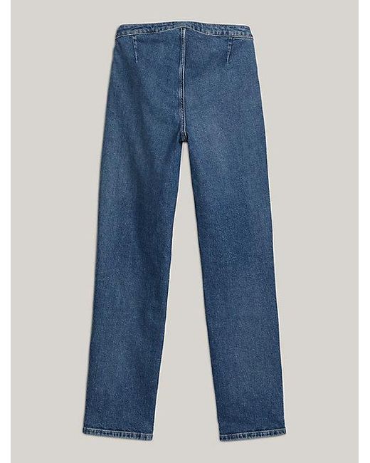 Tommy Hilfiger Adaptive Essential Classics Fitted Straight Jeans in het Blue