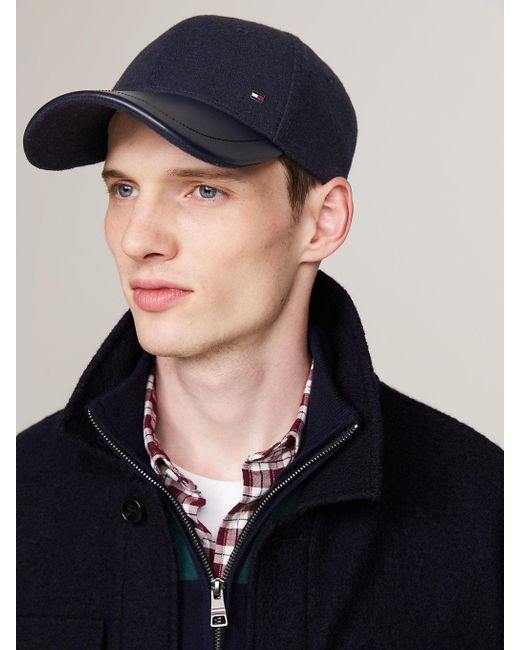 Tommy Hilfiger Blue Corporate Wool Blend Baseball Cap for men