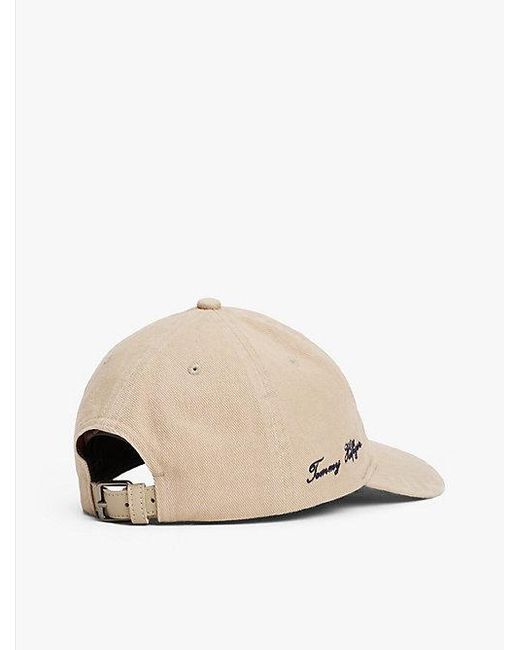 Tommy Hilfiger Baseballpet Met Geborduurde Vlag in het Natural voor heren