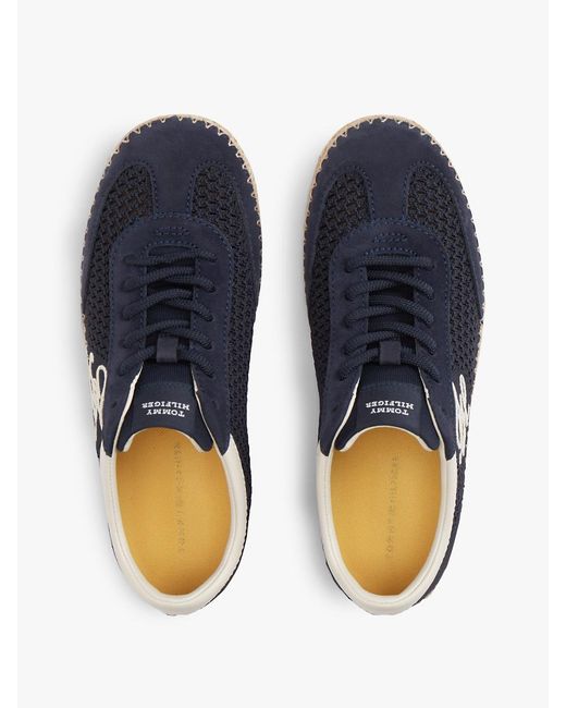 Tommy Hilfiger Blue Logo Rope Midsole Knit Trainers