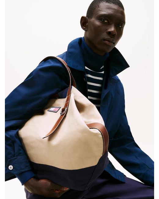 Tommy Hilfiger Natural The Runway Collection Canvas Tote Bag for men