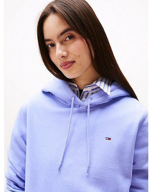 Sudadera Con Capucha Y Logo Bordado Tommy Hilfiger de color Blue