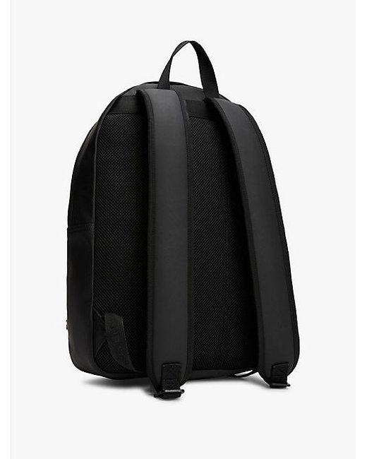 Mochila Con Logo Texturizado Y Acabado Liso Tommy Hilfiger de hombre de color Black