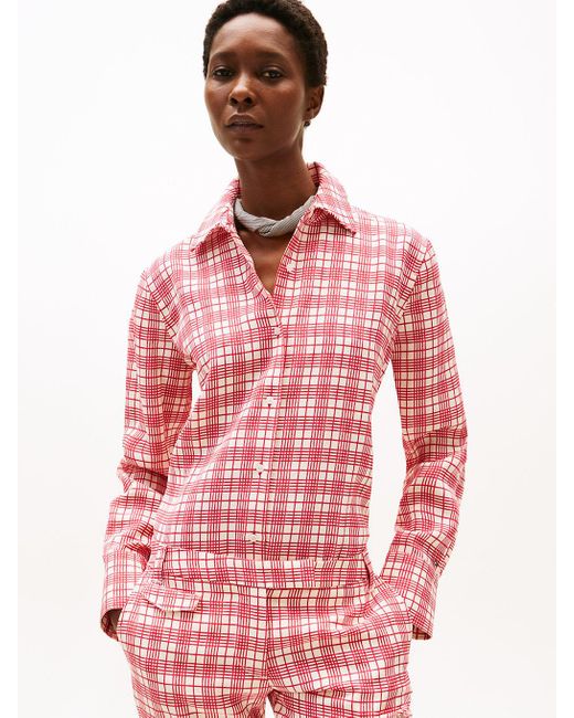 Chemise En Soie Mélangée The Runway Collection Tommy Hilfiger en coloris Pink