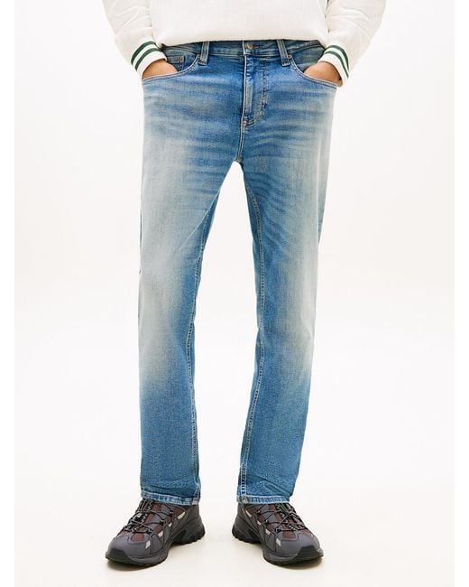 Tommy Hilfiger Blue Austin Whiskered Slim Tapered Leg Jeans for men