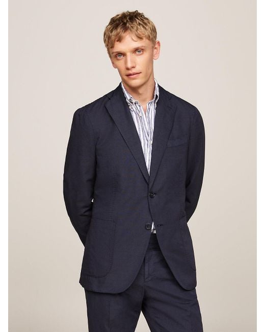 Tommy Hilfiger Blue Single Breasted Slim Fit Two-piece Suit for men