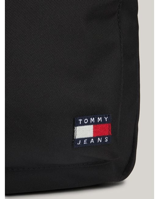 Tommy Hilfiger Black Essential Repeat Logo Small Dome Backpack