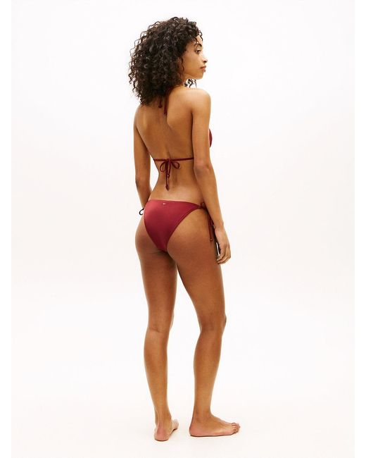 Tommy Hilfiger Orange Tortoiseshell Ring Slim Triangle Bikini Top