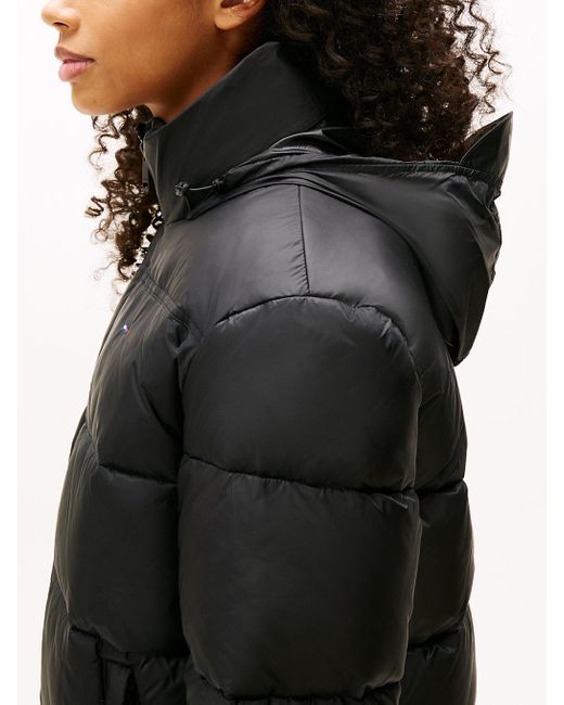 Doudoune Décontractée À Capuche Compressible Tommy Hilfiger en coloris Black