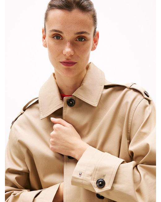 Tommy Hilfiger Blue Hooded Cuff Strap Parka